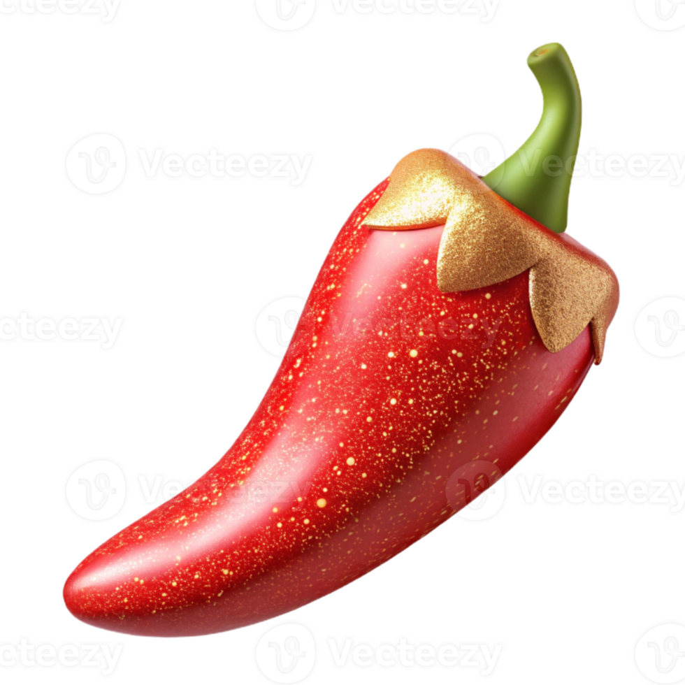 stunning vintage Red Chili Pepper Spicy Ingredient Isolated for Menu Graphics premium png