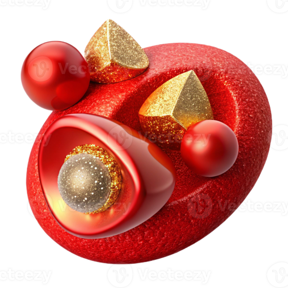 impressive artistic Red Blood Cells Microscopic View Transparent Biology png