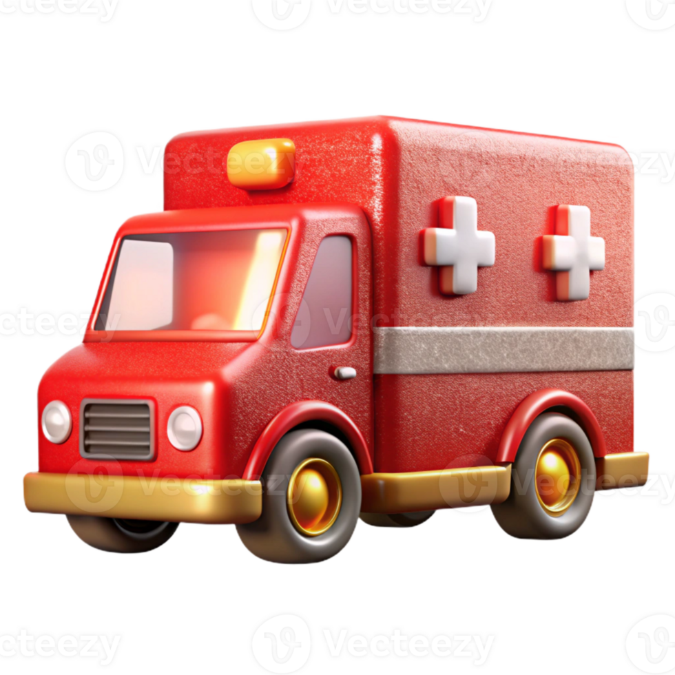serene minimalist Red Cross Ambulance Emergency Transparent for Medical Alerts high quality png
