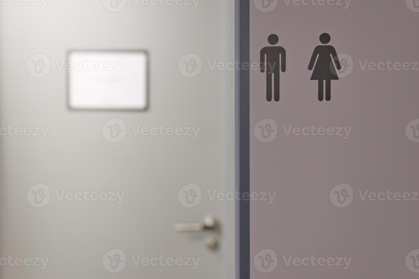 Restroom Door with Gender Symbols photo