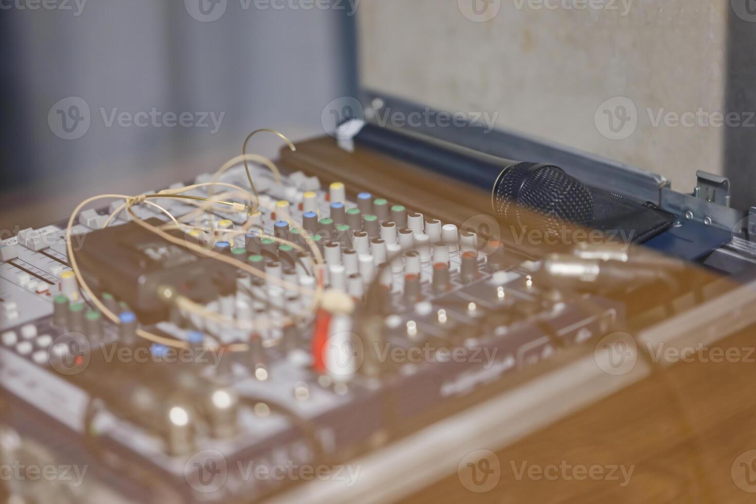 Audio Mixing Console with Microphone photo