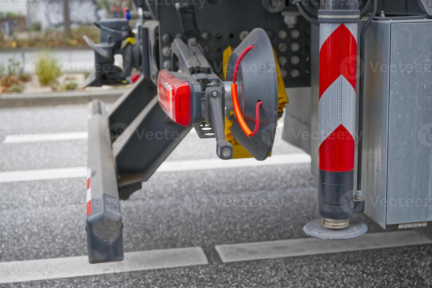 Close-up of Truck Rear with Safety Features photo