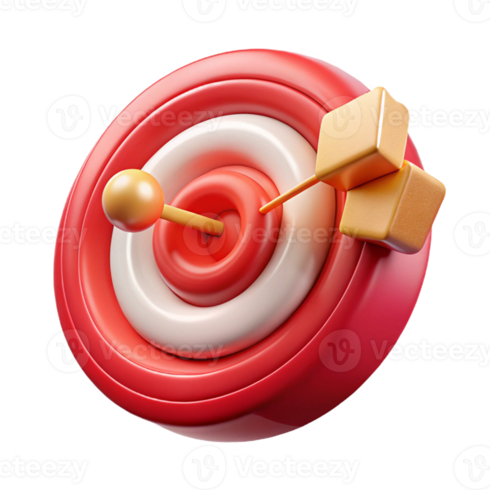 serene minimalist Red Target Market Analysis Cutout for Business Strategy original png