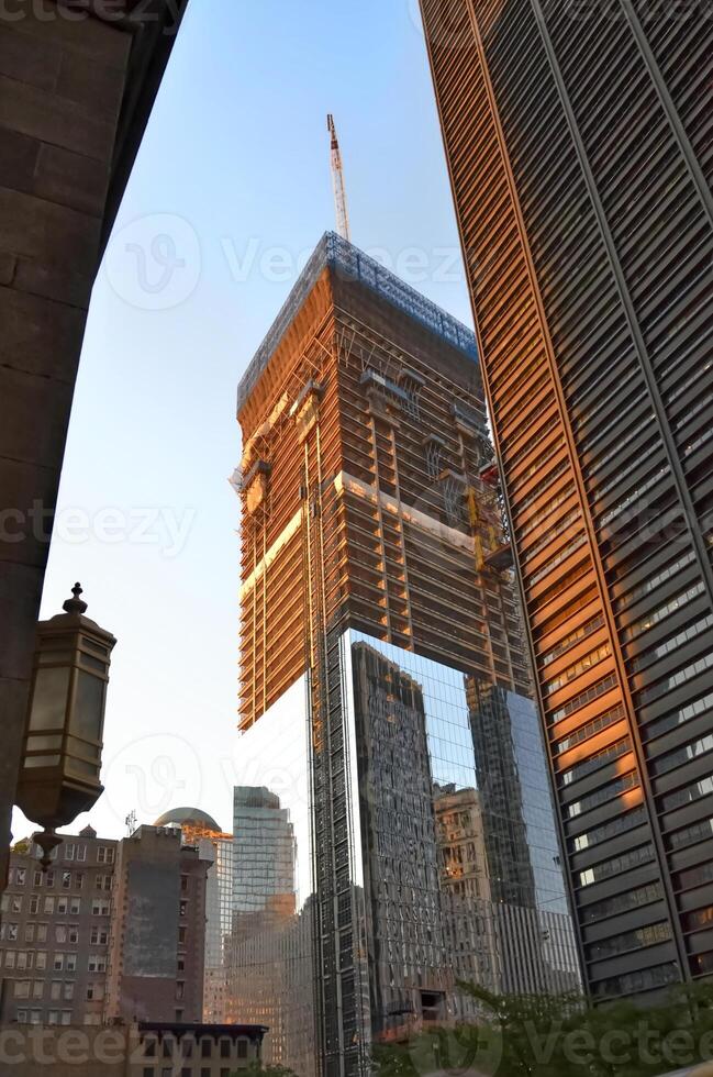 Under Construction Skyscraper at Sunset photo