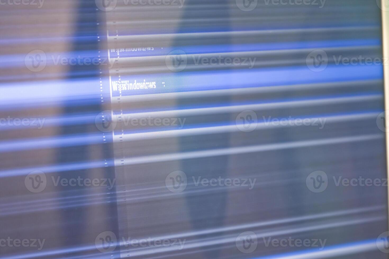 Abstract Computer Screen Display with Distorted Lines photo