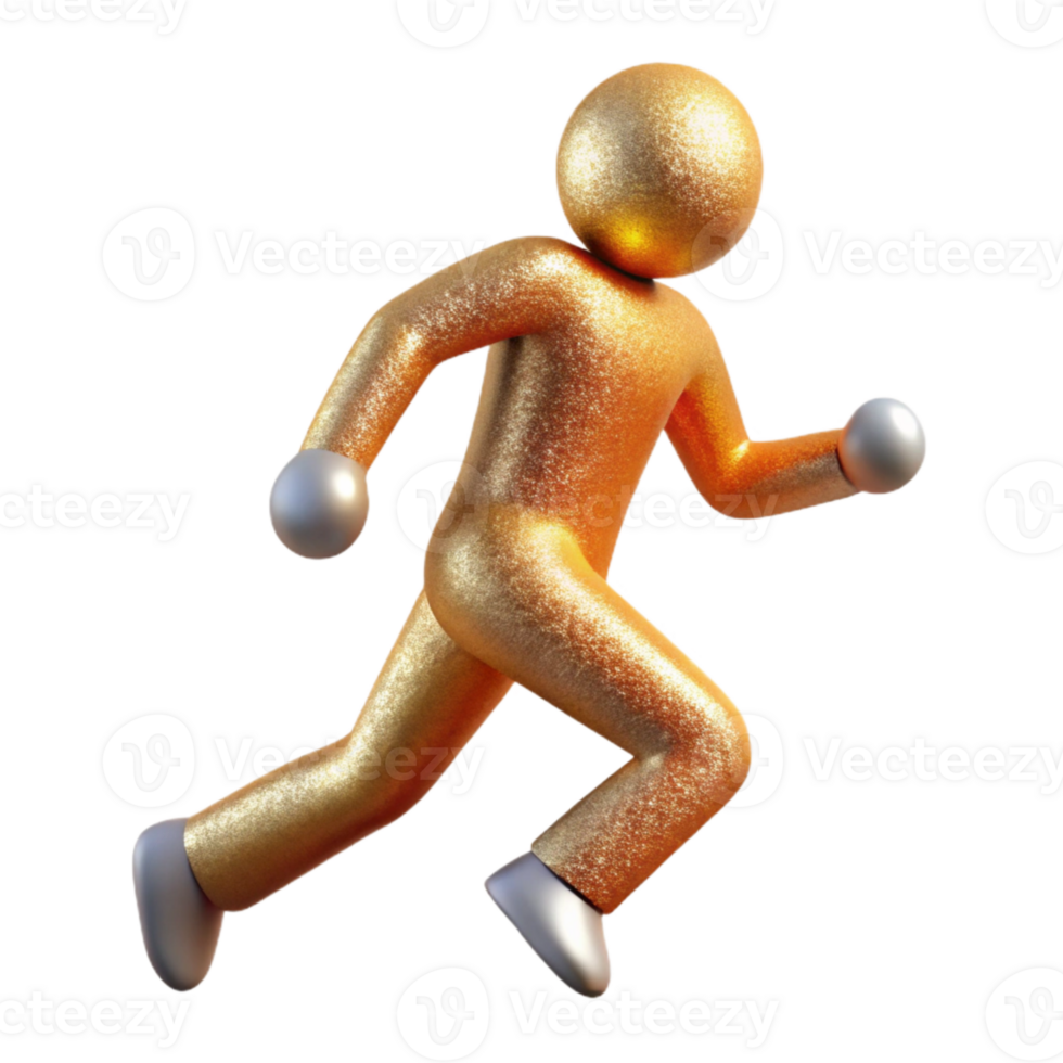 vibrant creative Running Person Icon Isolated for Exercise and Fitness high quality png