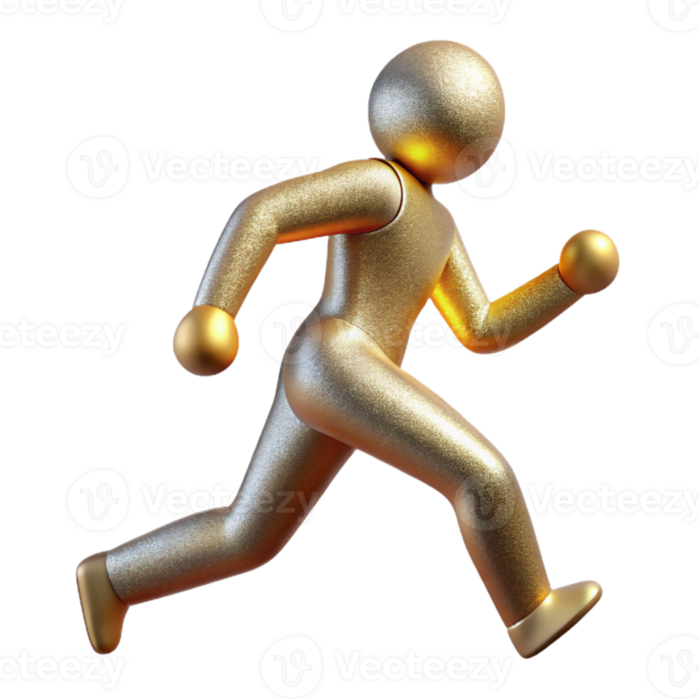 vibrant creative Running Person Icon Isolated for Exercise and Fitness png