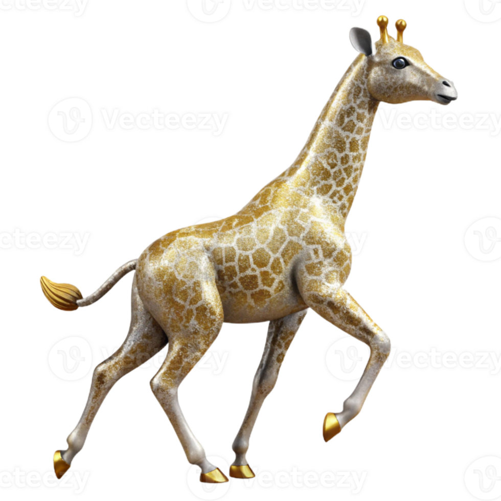 dramatic abstract Running Giraffe Silhouette Cutout for Dynamic Wildlife Projects authentic png