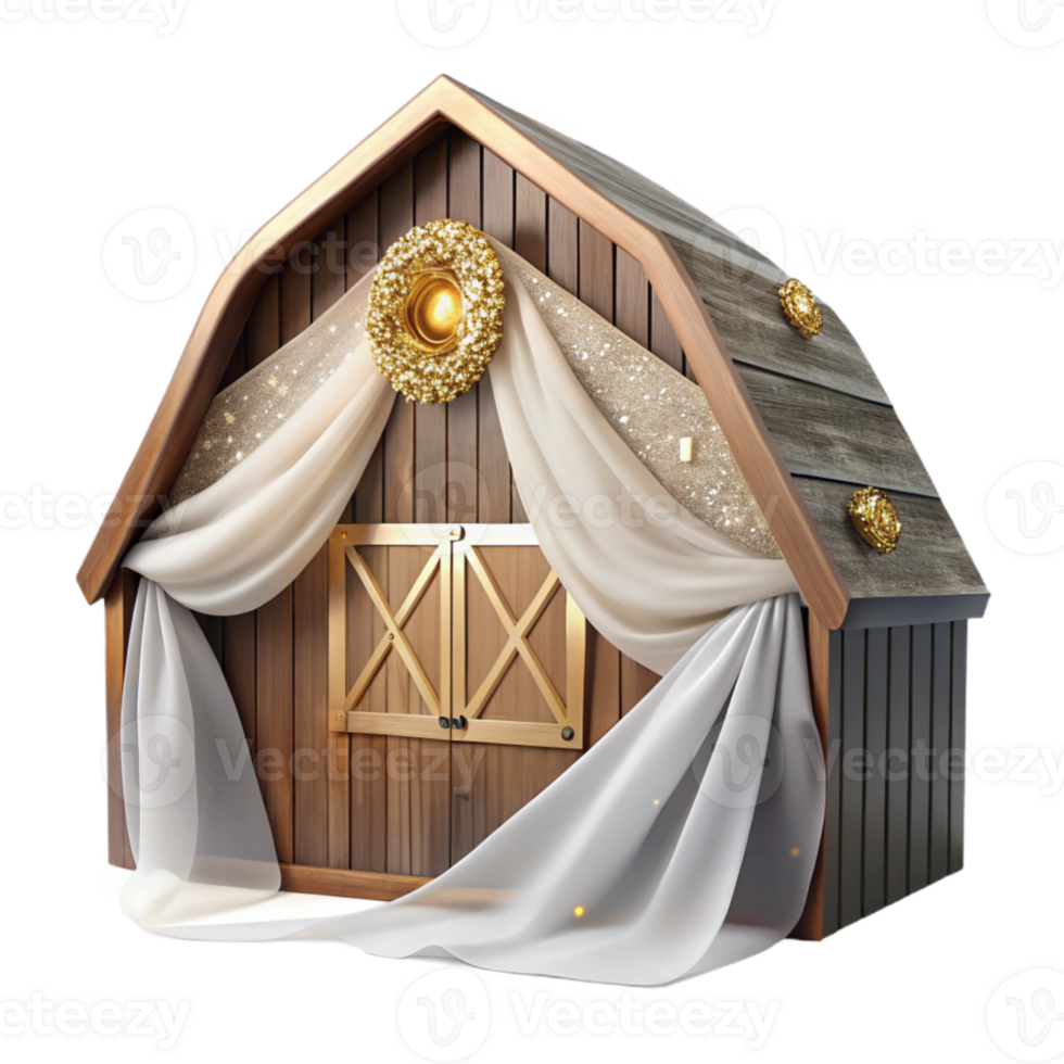 elegant artistic Rustic Wedding Barn Wood Details Isolated for Venue Inspiration high quality png