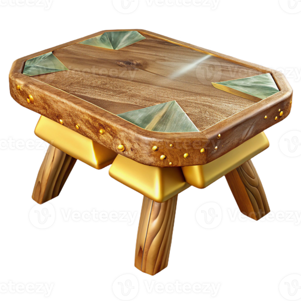 serene artistic Rustic Wooden Table Cutout for Farmhouse Style professional png