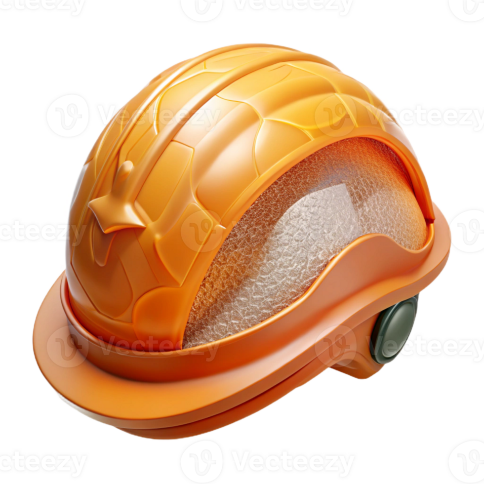 extraordinary minimalist Safety Helmet Hard Hat Orange Isolated Workplace Safety premium png