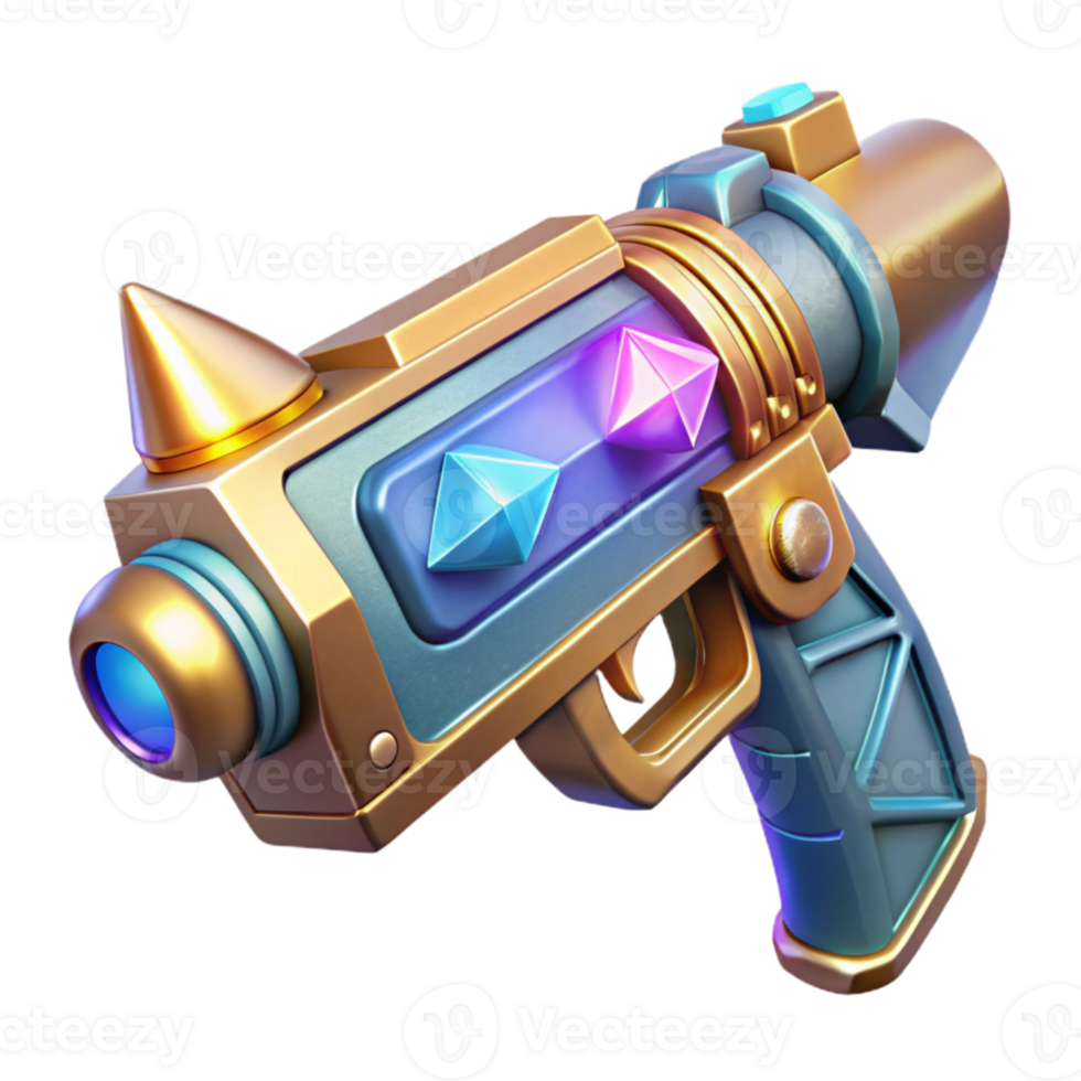 stunning rustic Sci Fi Weapon Icon Isolated for Game Assets premium png