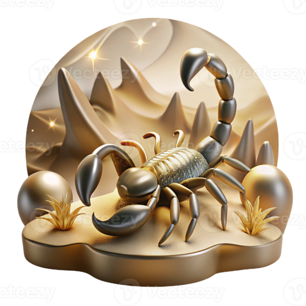 elegant traditional Scorpion Silhouette Desert Animal Cutout for Wildlife Illustrations detailed png