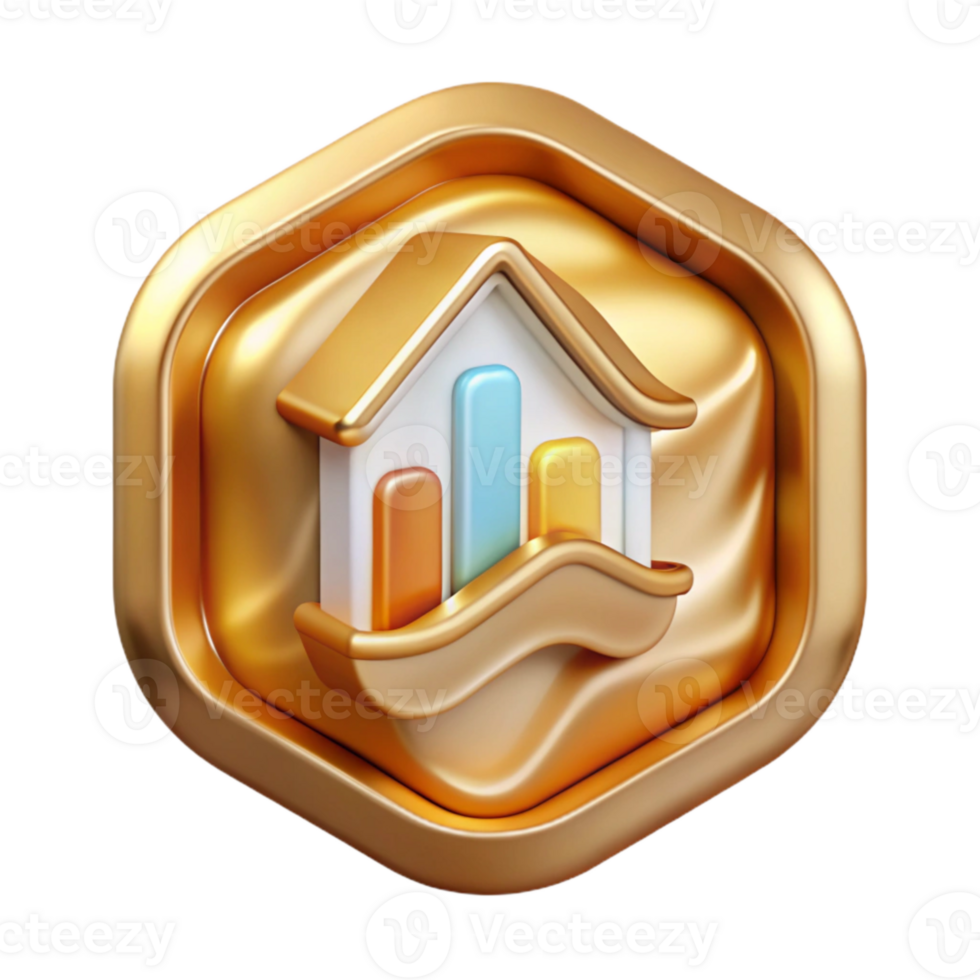 wonderful contemporary Smart Home Data Analysis Icon Isolated for Business Intelligence genuine png