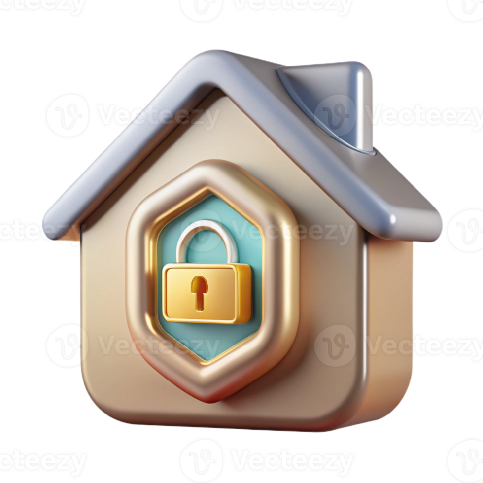 vibrant rustic Smart Home System Security Icon Cutout for Cyber Security Experts premium png