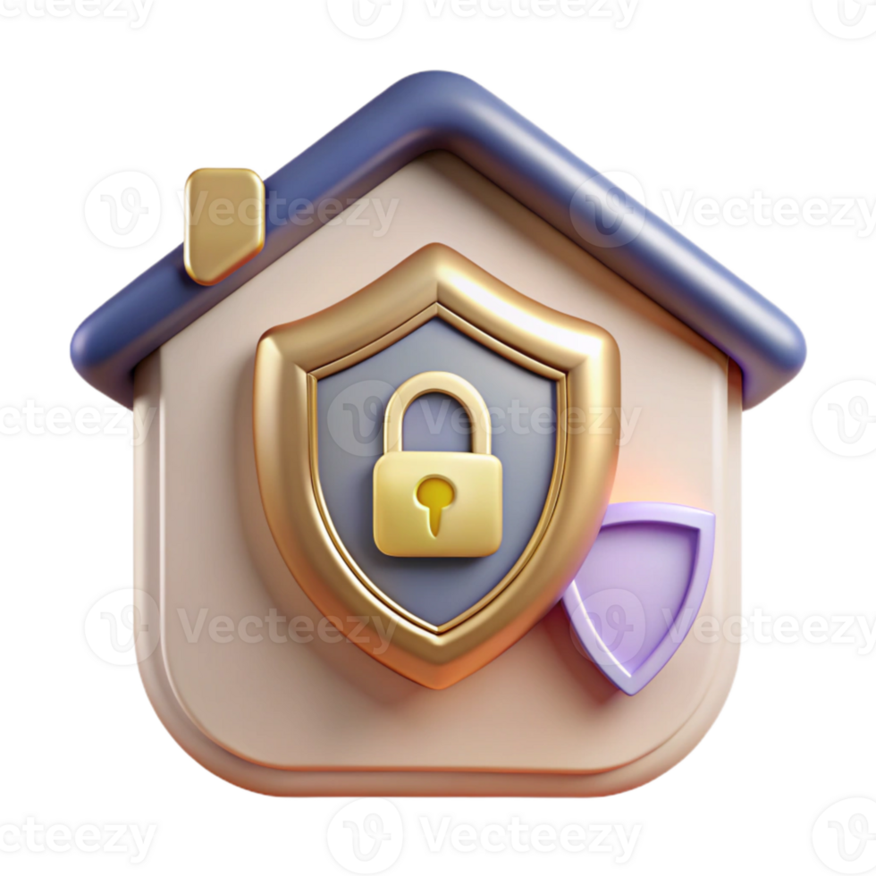 elegant classic Smart Home System Security Icon Cutout for Cyber Security Experts premium png