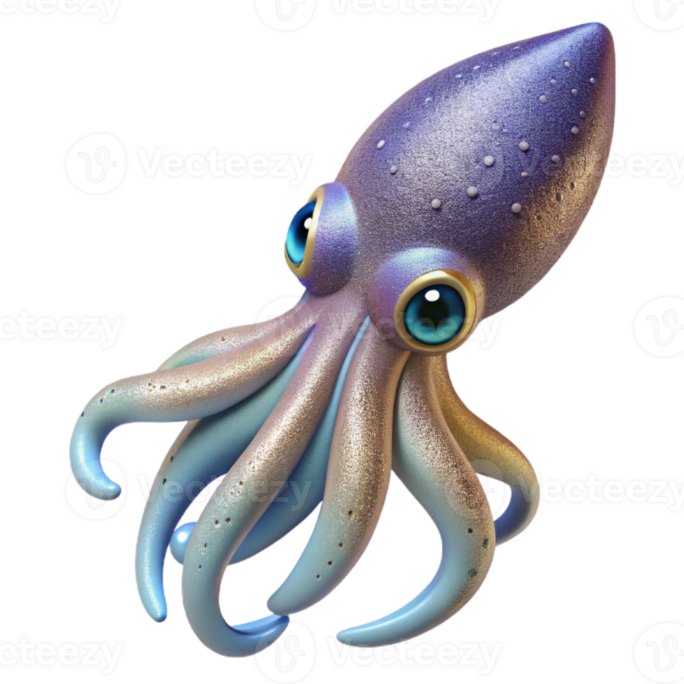 stunning creative Squid Isolated Cutout for Marine Life Illustrations genuine png