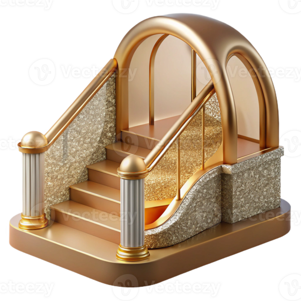 impressive artistic Staircase Railing Cutout for Safety Feature Visuals authentic png