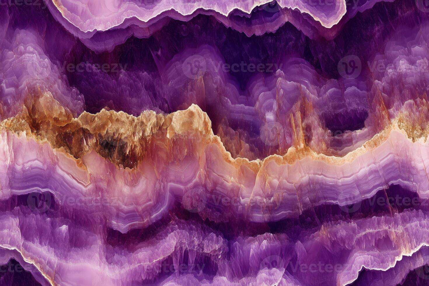 Amethyst purple and gold photo