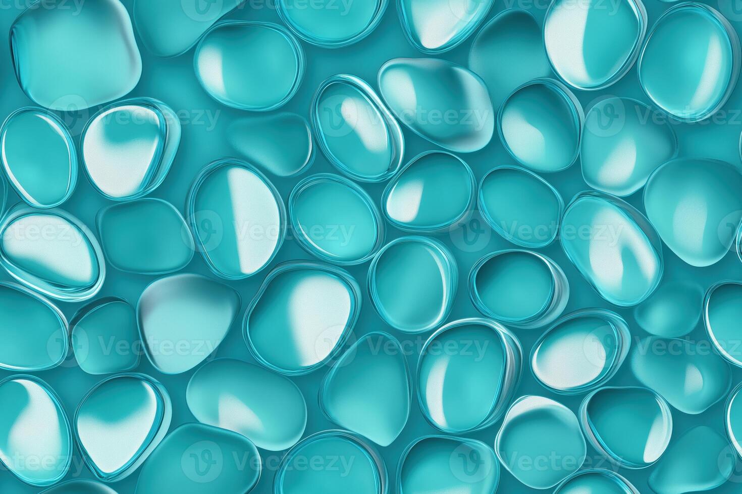 A blue background with many different shapes photo