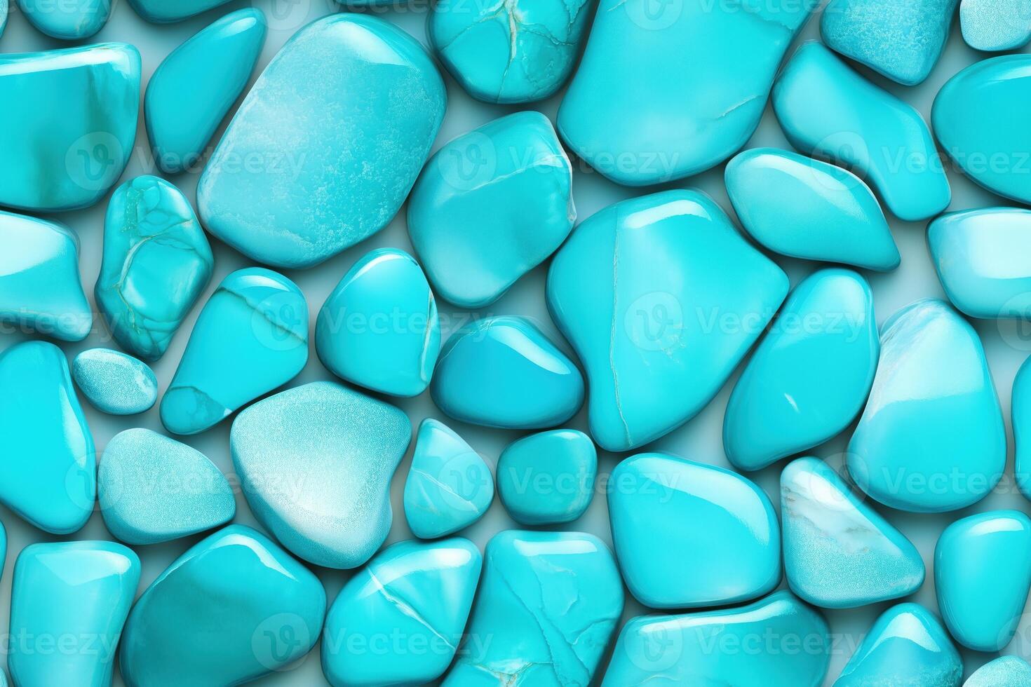 Turquoise stones background, 3d rendering photo