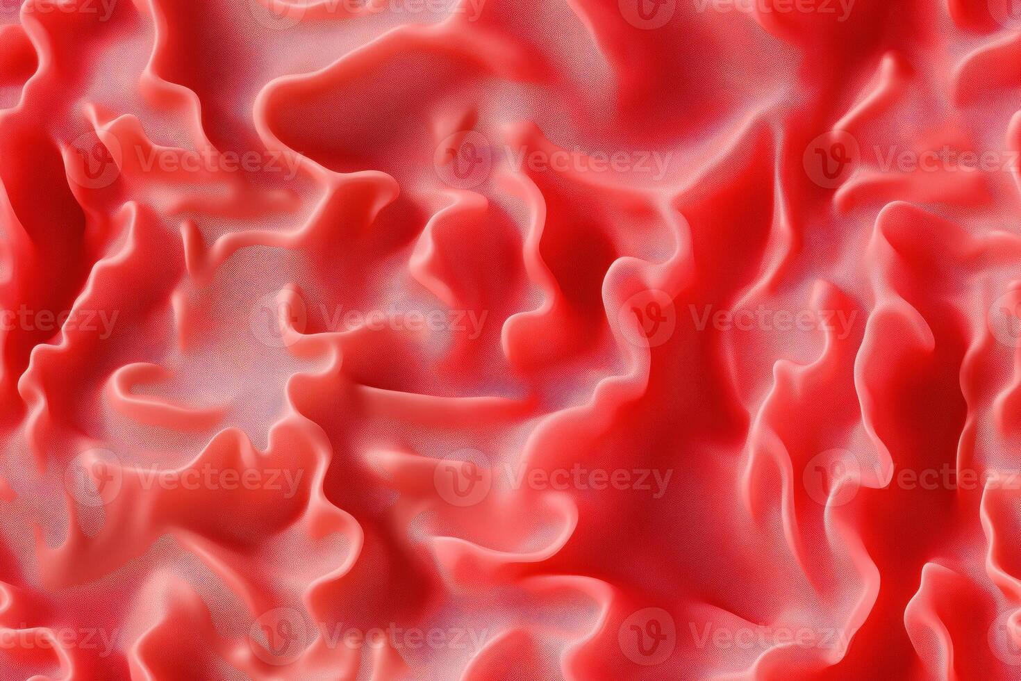 A close up of a red fabric with many wavy lines photo