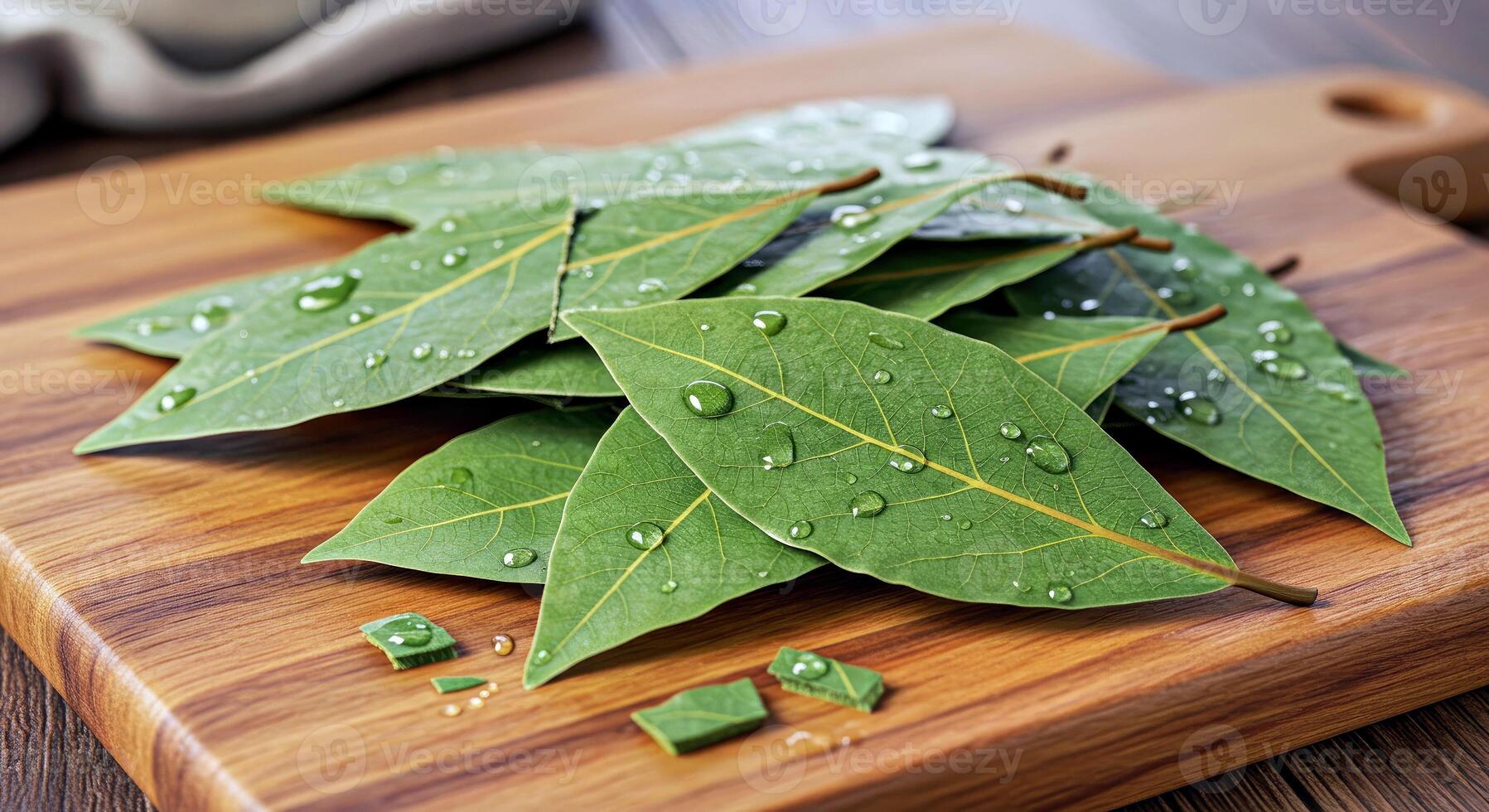 Bark and leaves of bay tree photo