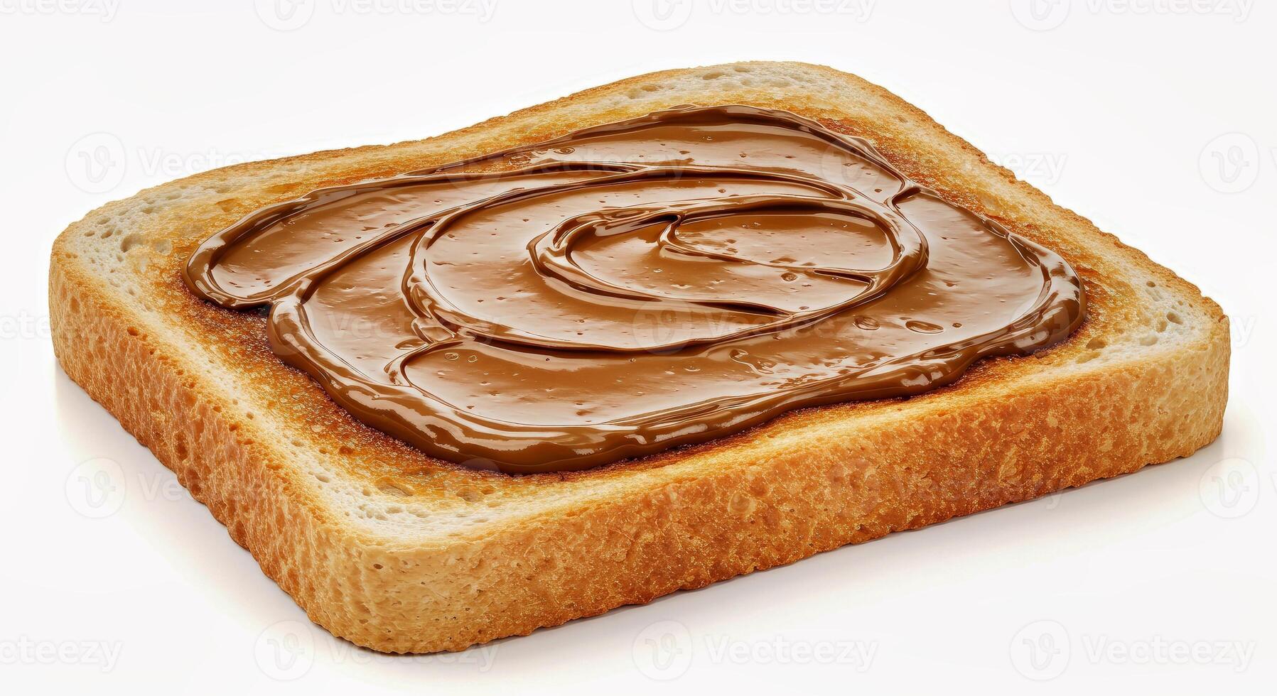 A piece of toast with peanut butter on it photo