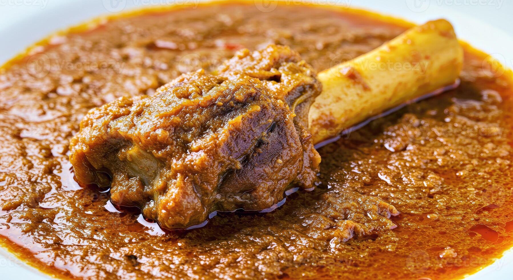 A white plate with a meat bone in it photo