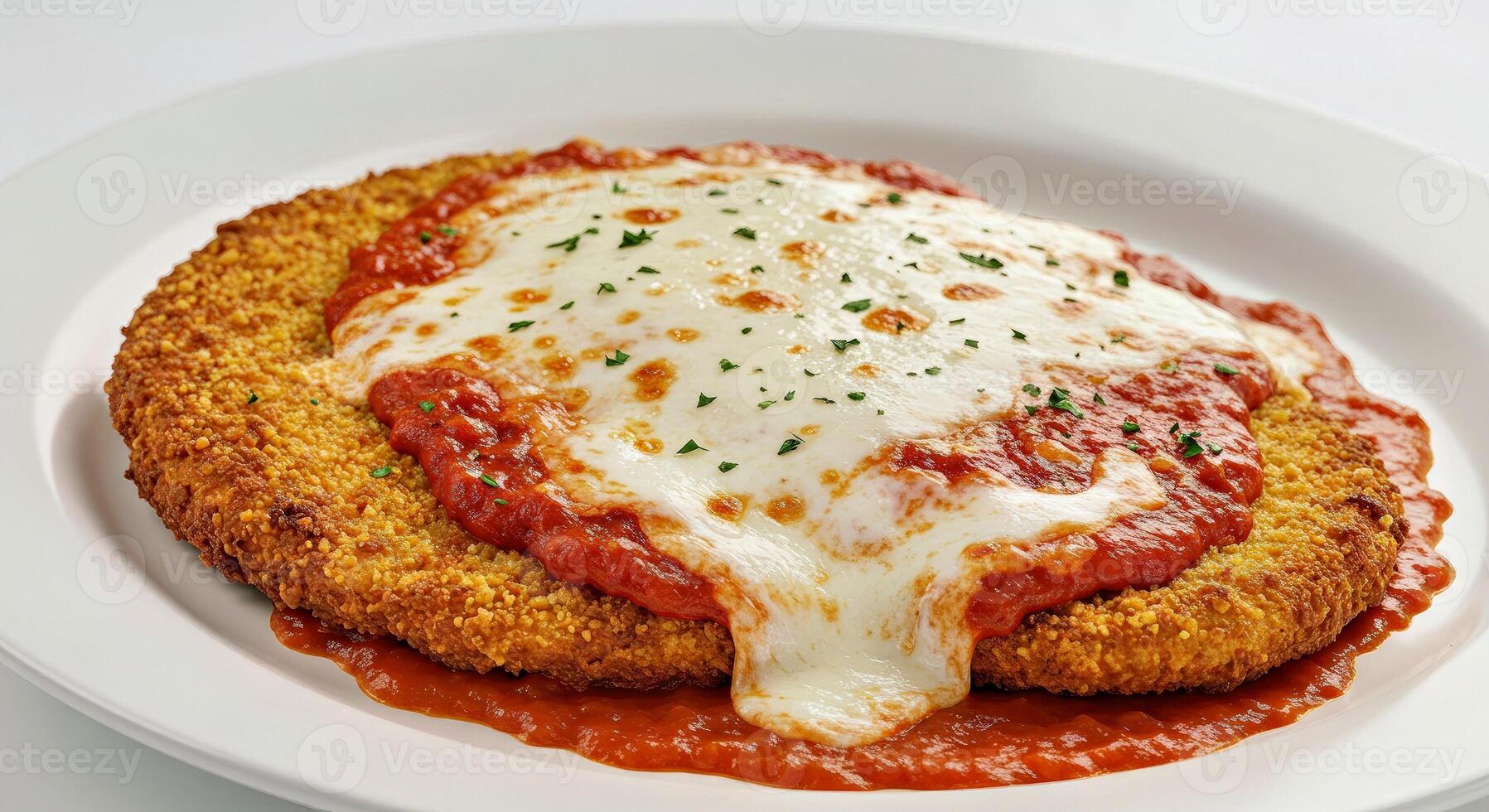 A plate topped with a chicken parmesan photo