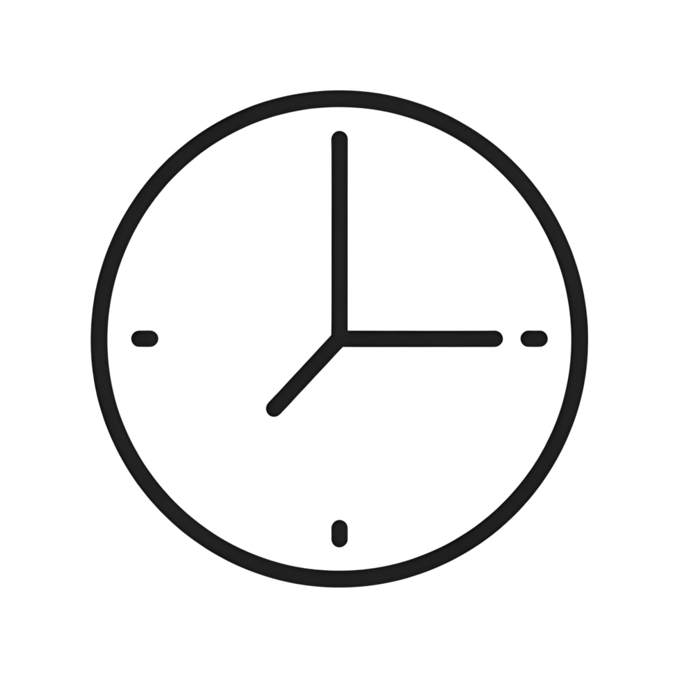 Minimalist Time clock icon png