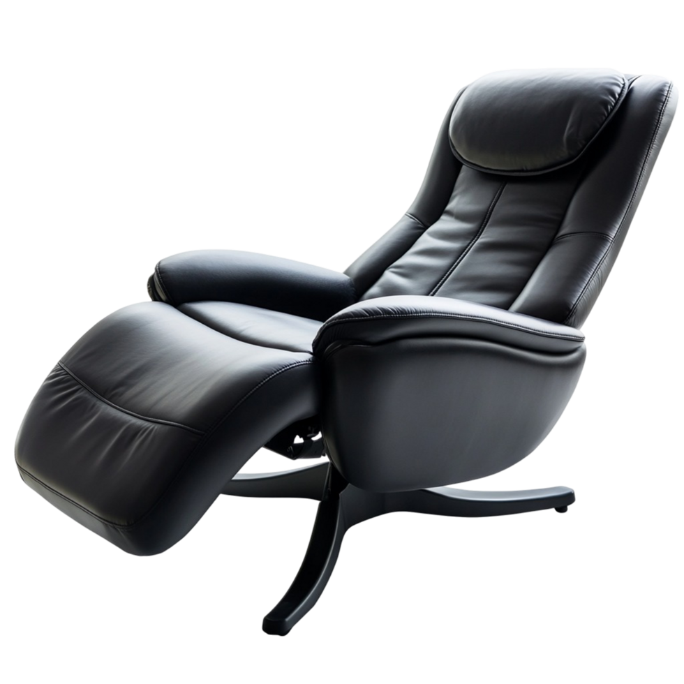 A black reclining chair, designed for comfort png