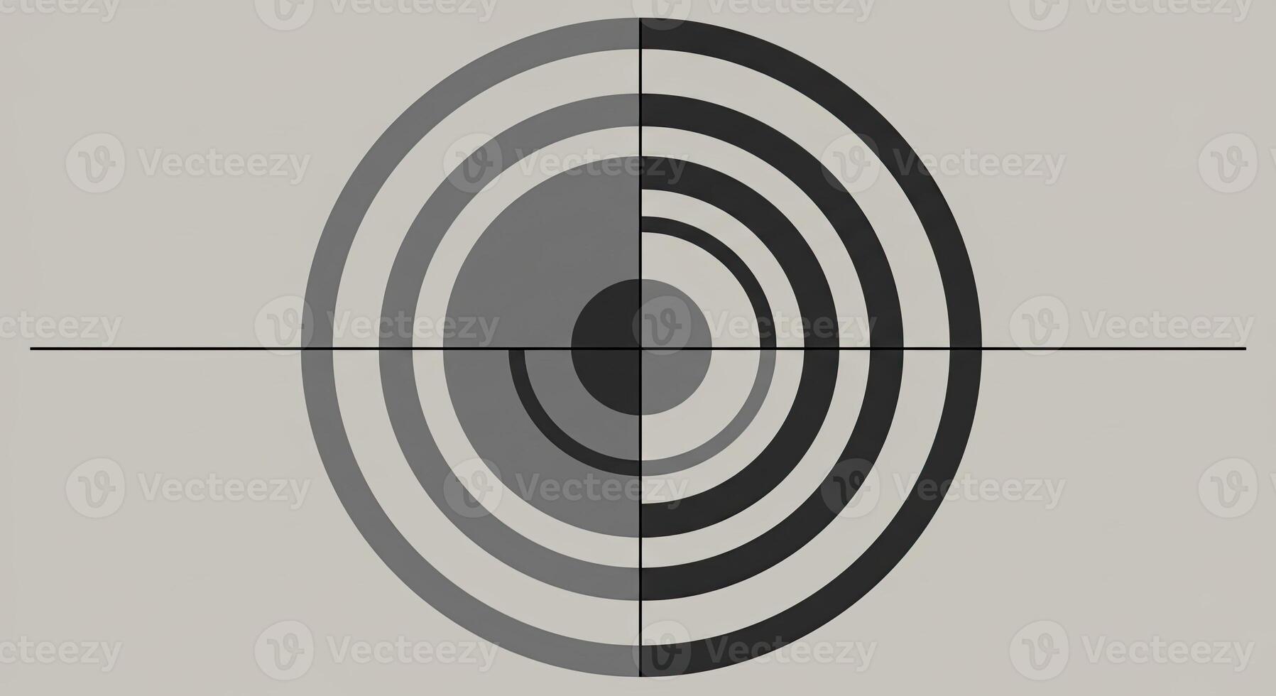 A black and white image of a target with a circle in the center photo