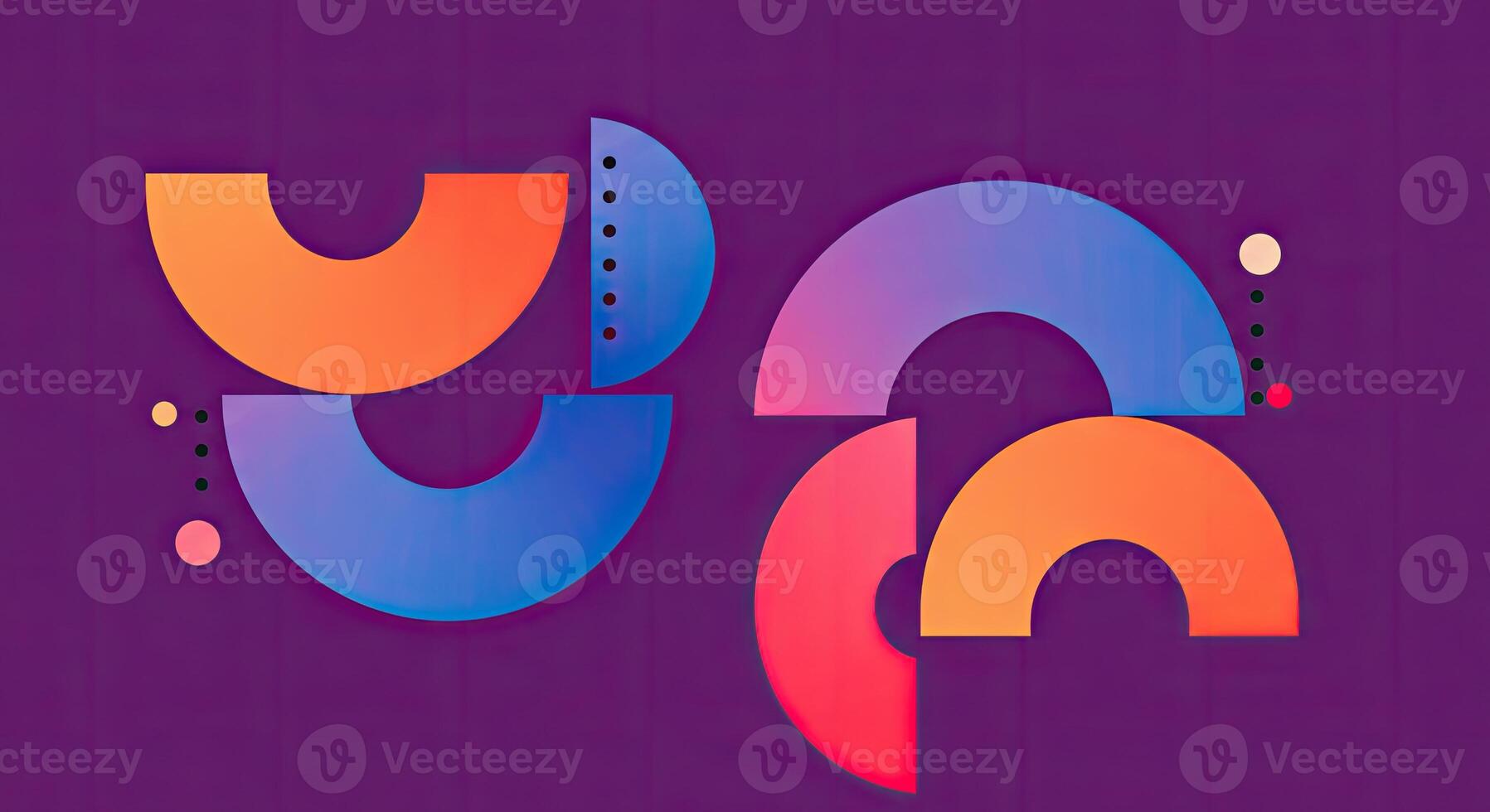 A purple background with a colorful abstract design photo