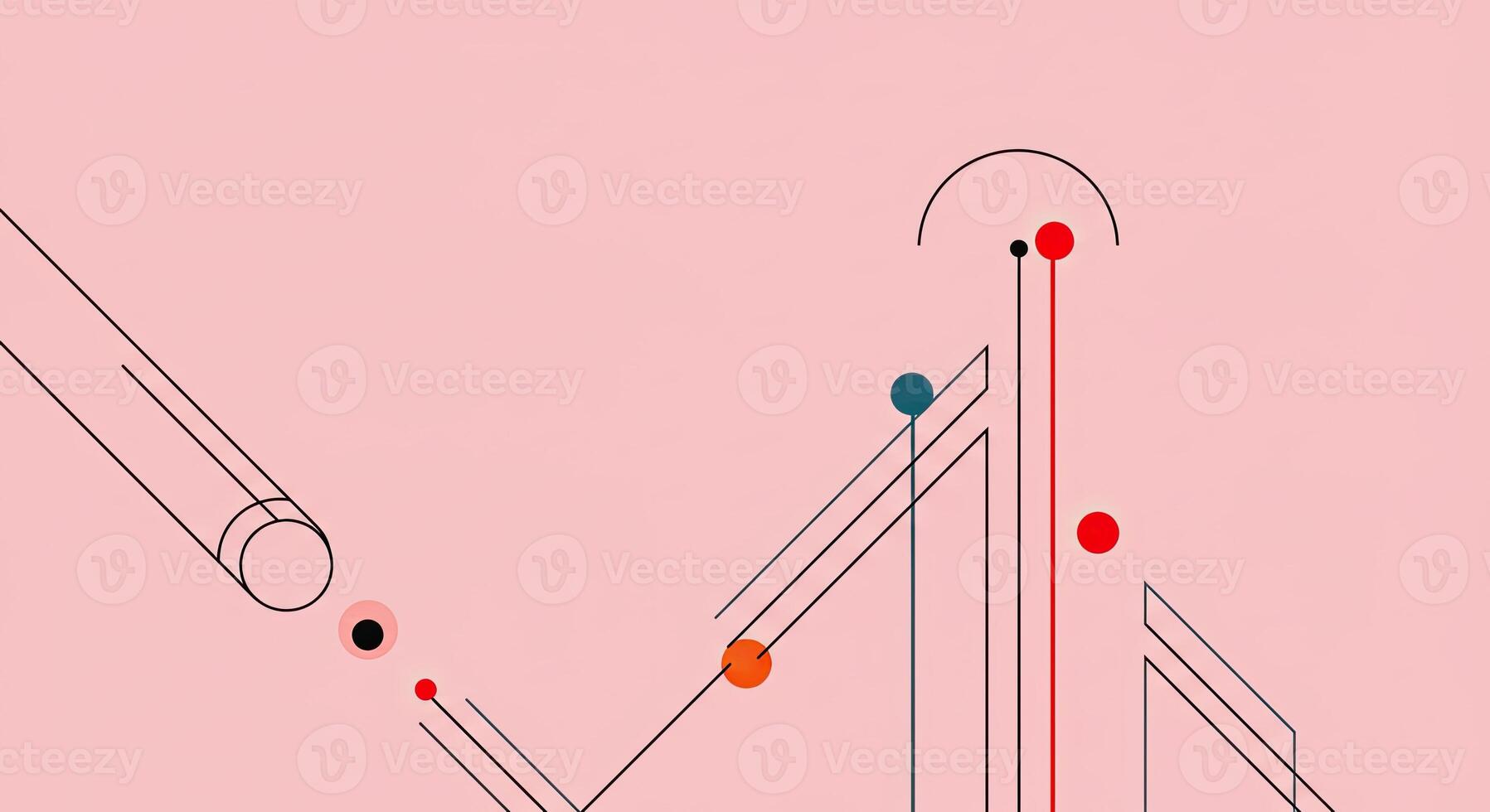 A pink background with a line of dots and a line of dots photo