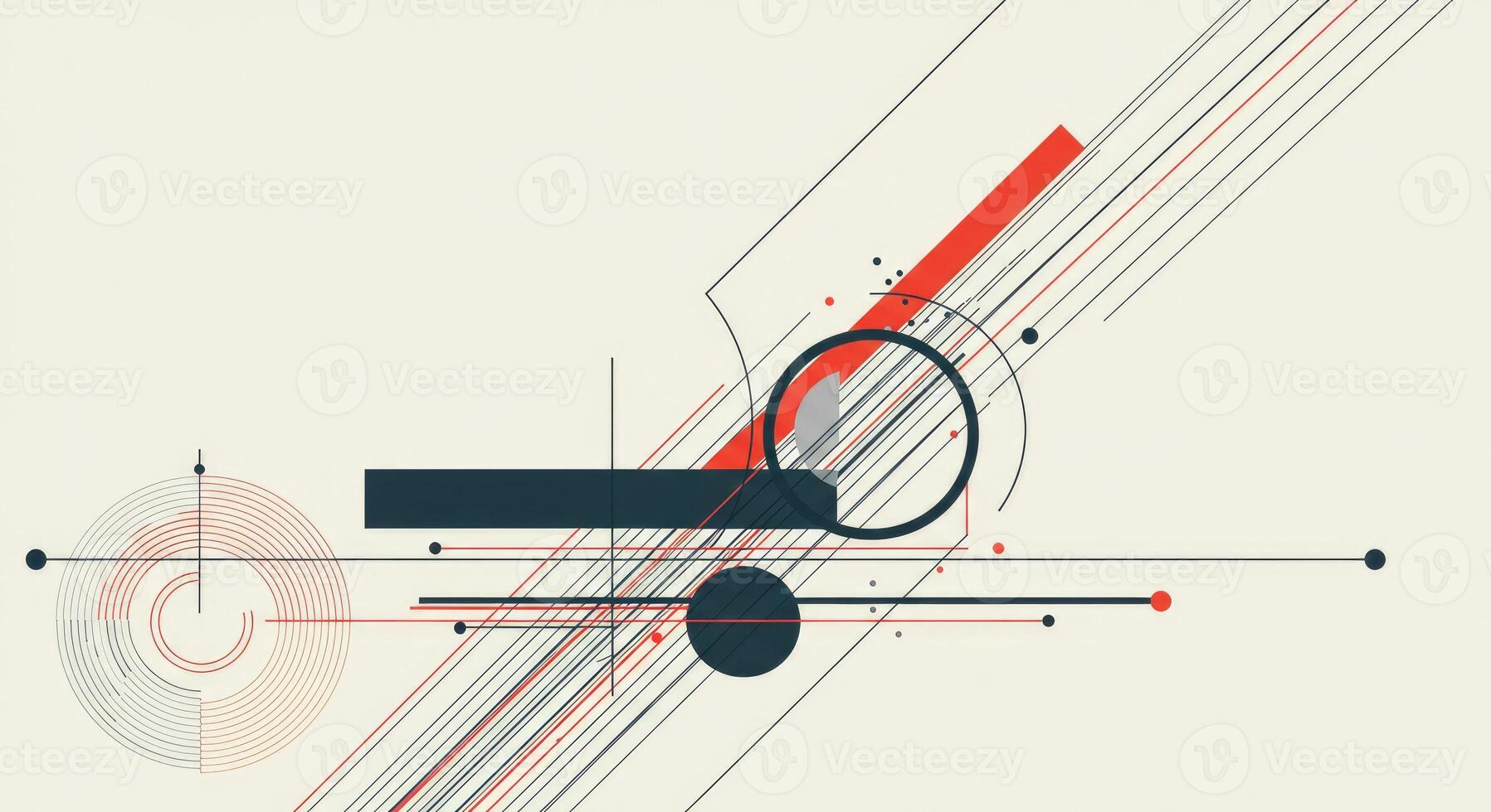 Abstract design with lines and circles photo