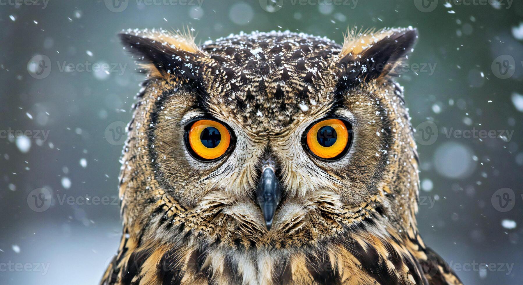 Owl in the snow photo
