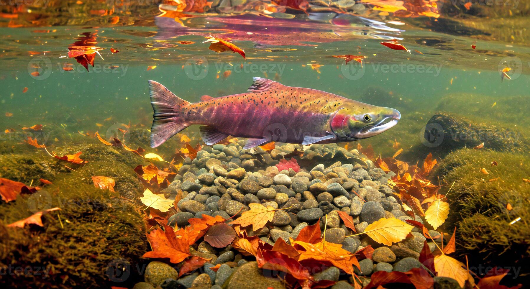 Salmon in fall photo