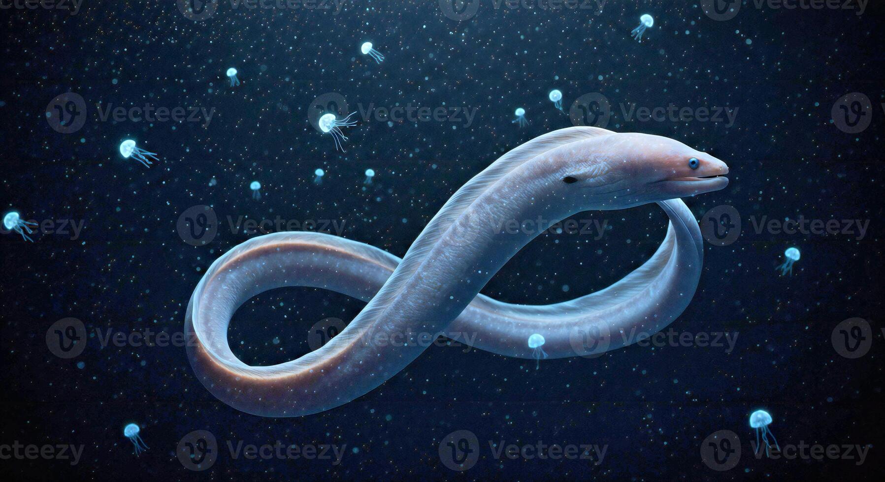 A worm with a long tail and a long body photo