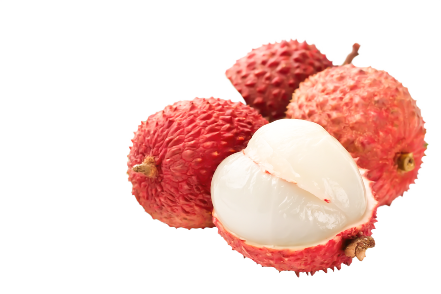 Fresh Red Lychees Fruit Closeup, Juicy Tropical Food Photography png