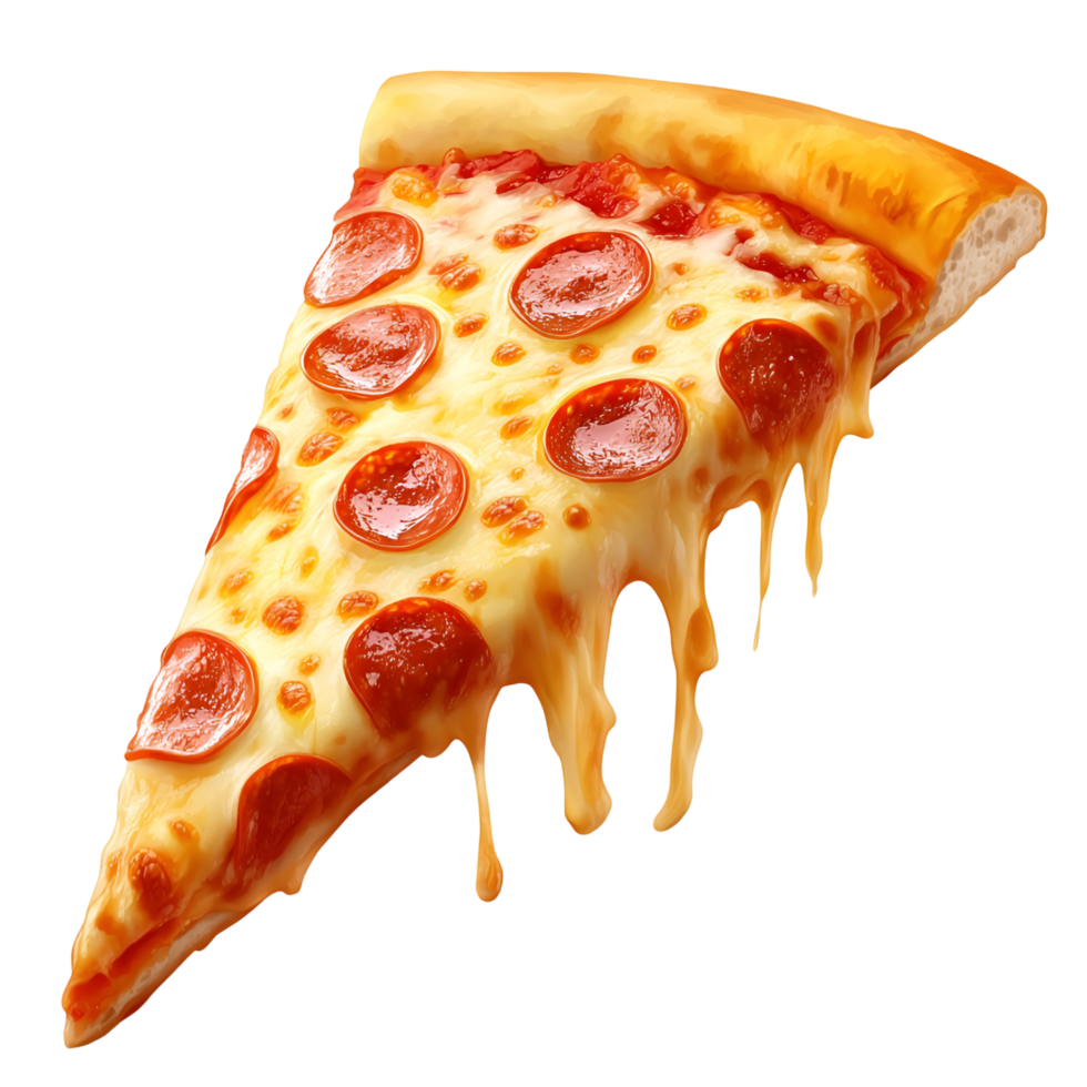 A slice of pepperoni pizza Ai Cutout on transparent png