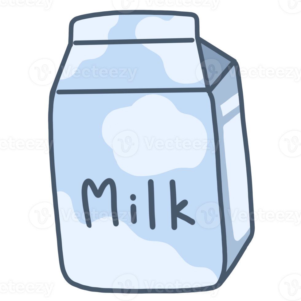 Blue Milk Carton Cartoon Clip Art png