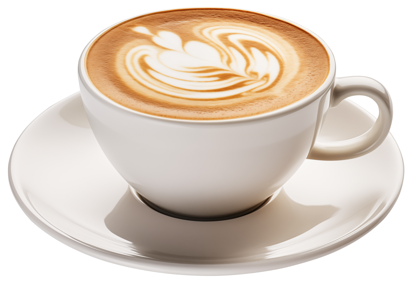 Minimalist coffee cup with creamy froth png