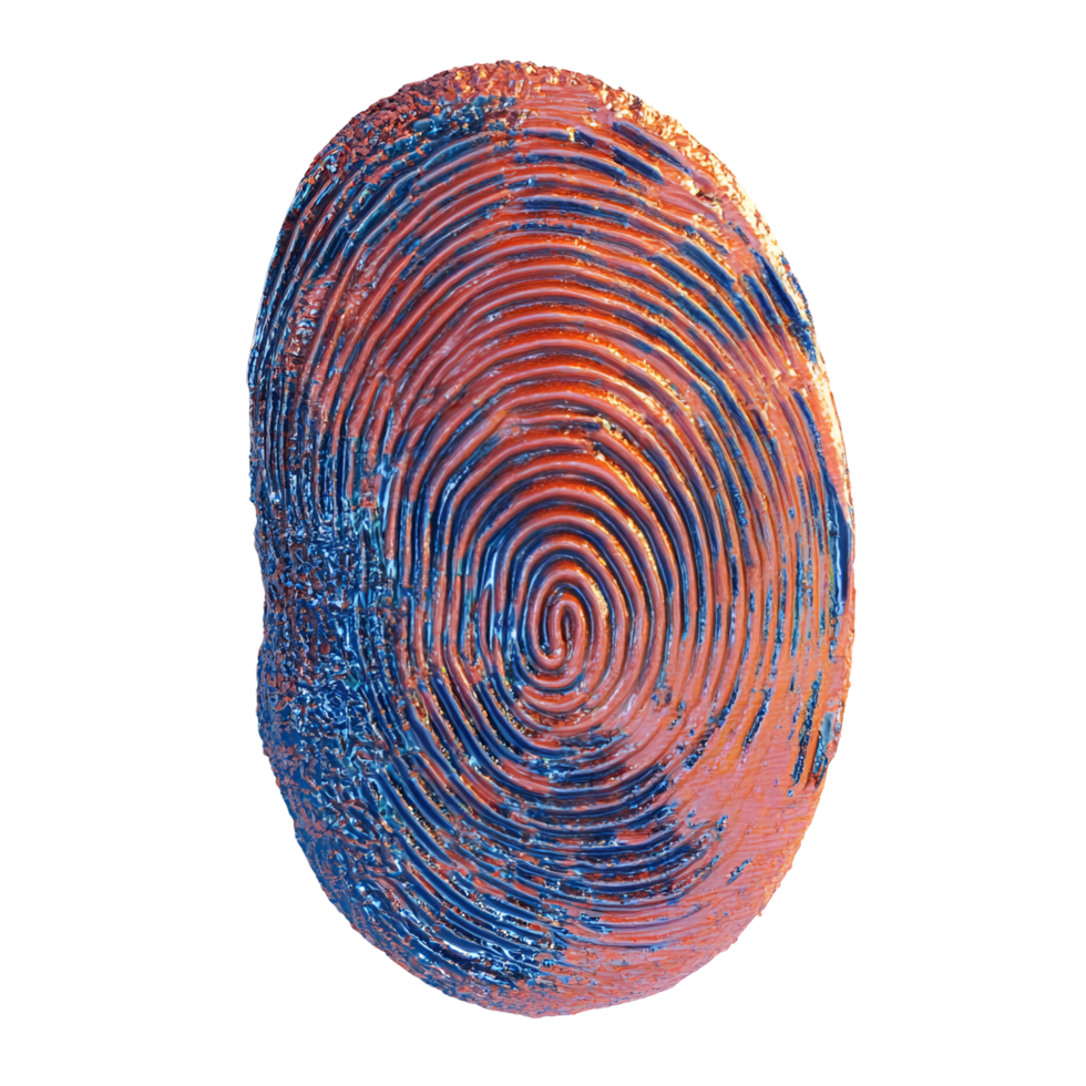 Vibrant Fingerprint Pattern Transparent Background png