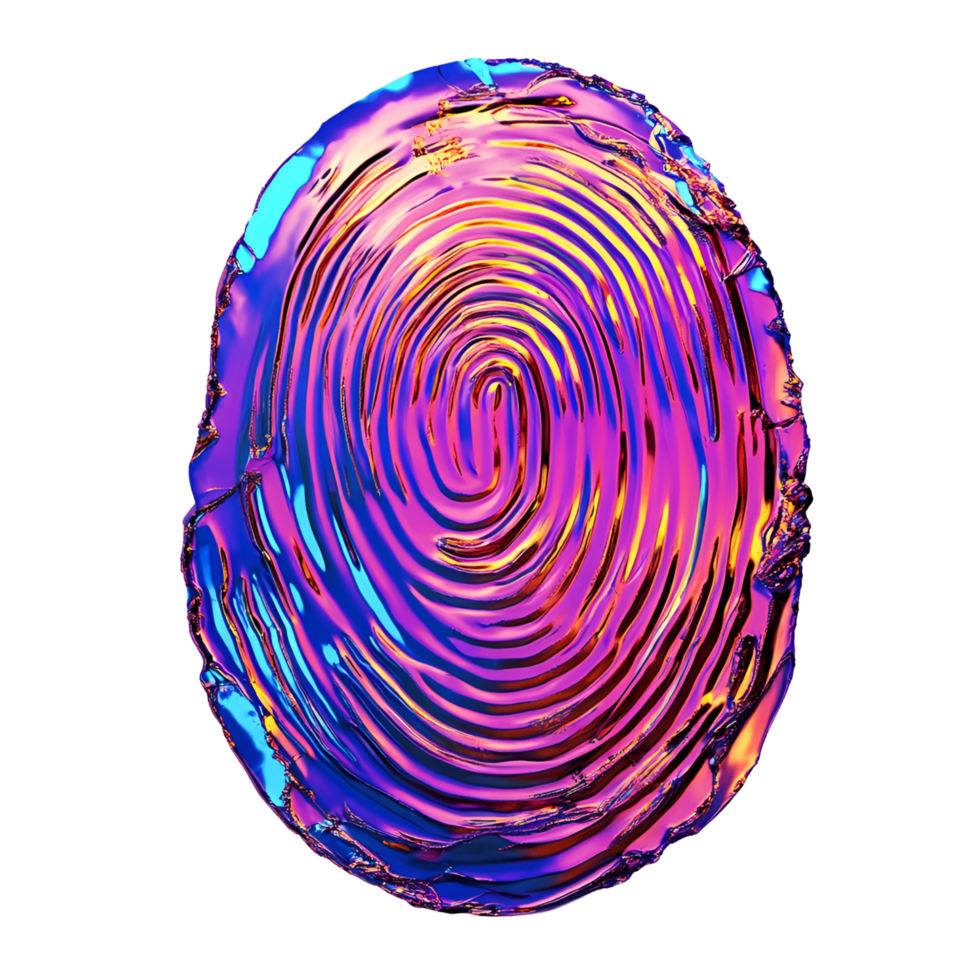 Colorful Fingerprint Transparent Background png