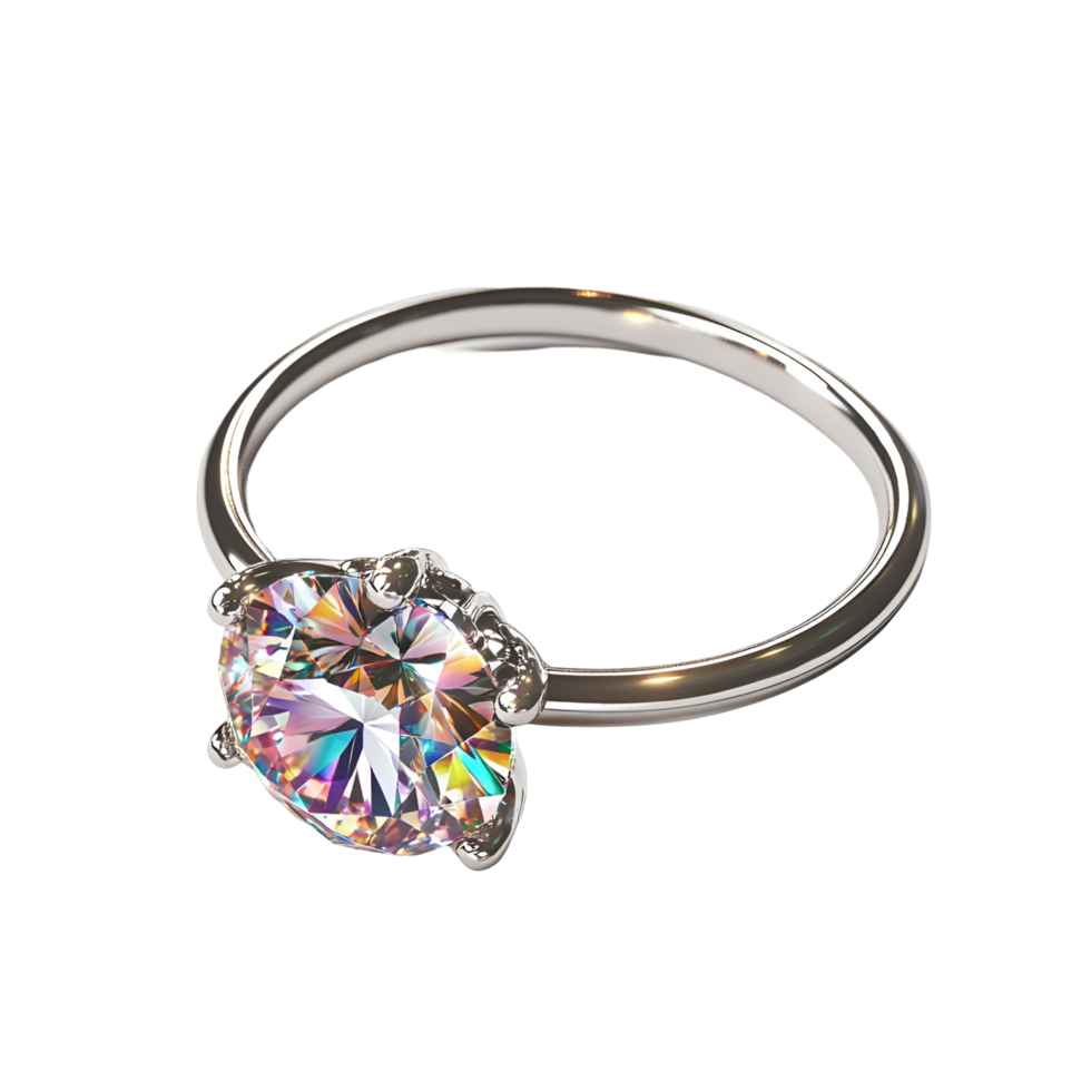 Diamond Engagement Ring Transparent Background png