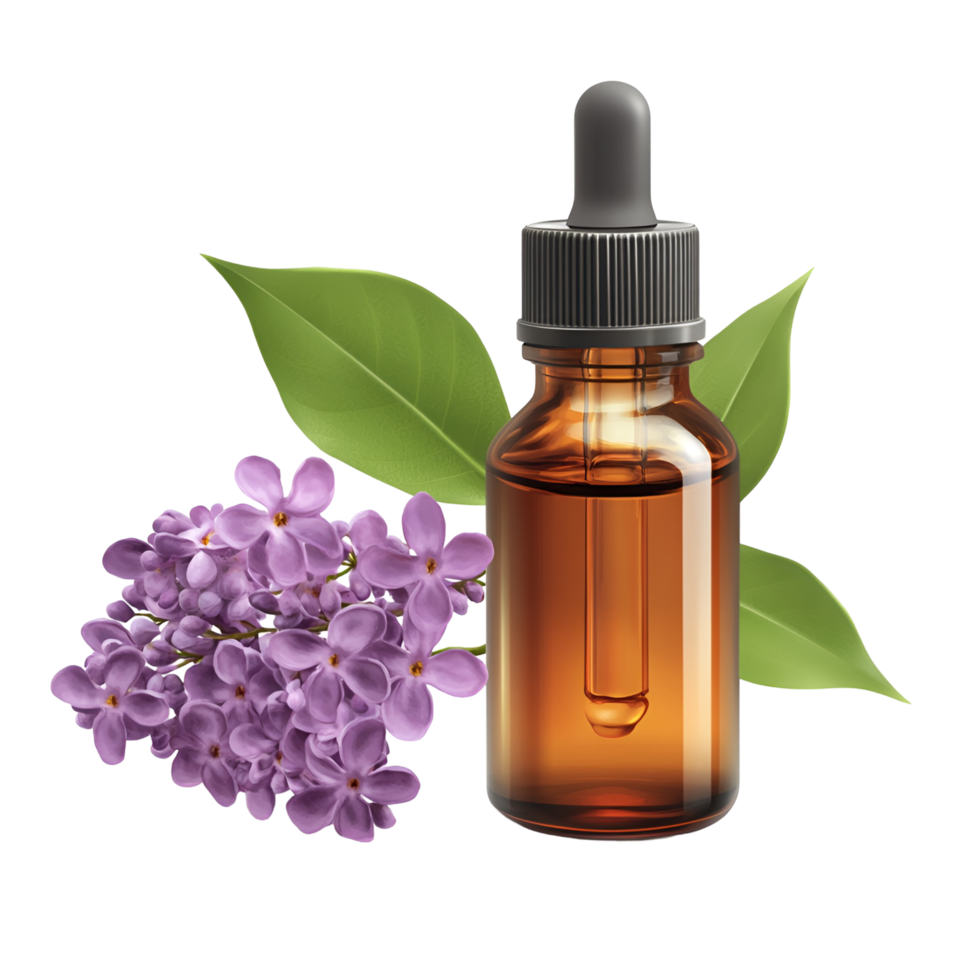 Glass Bottles With Essential Oils Transparent Background png