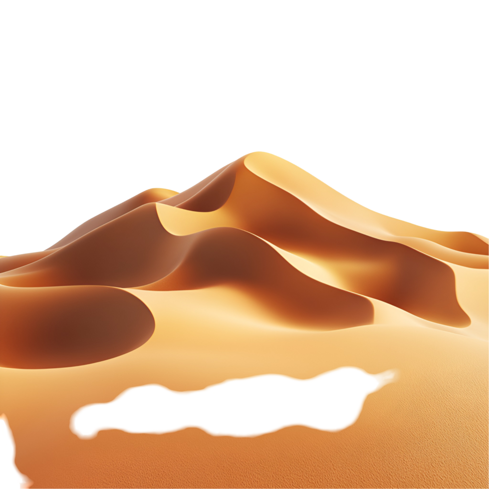Vast Desert Sand Dunes Scene Transparent Background png
