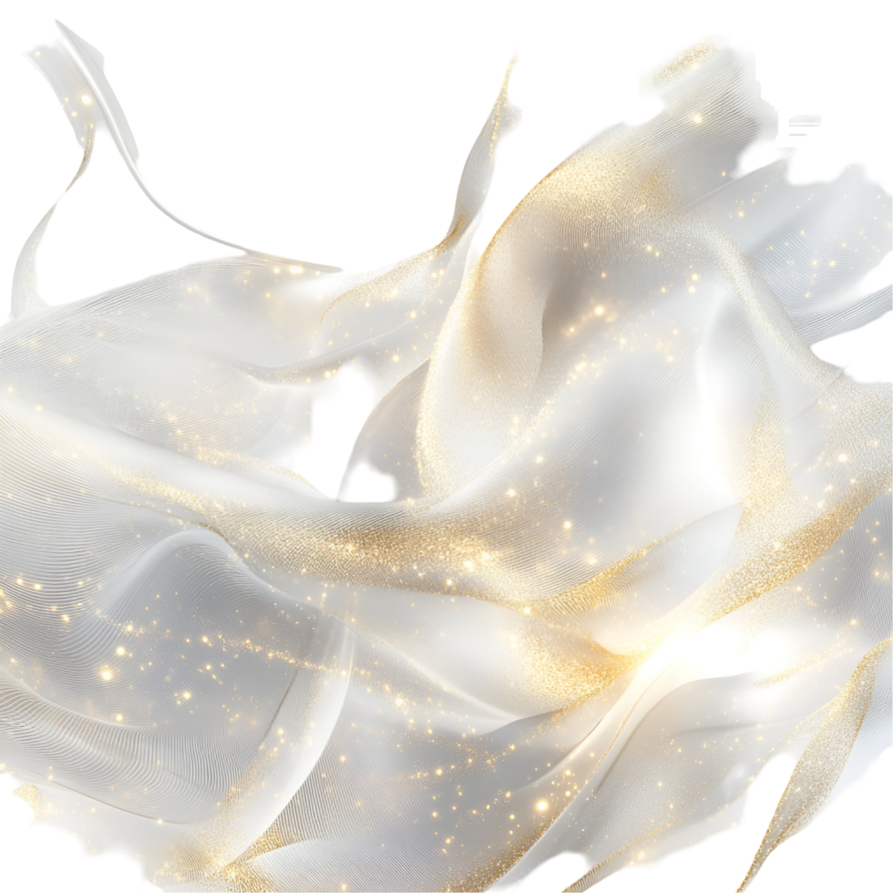 Elegant White And Gold Swirls Transparent Background png