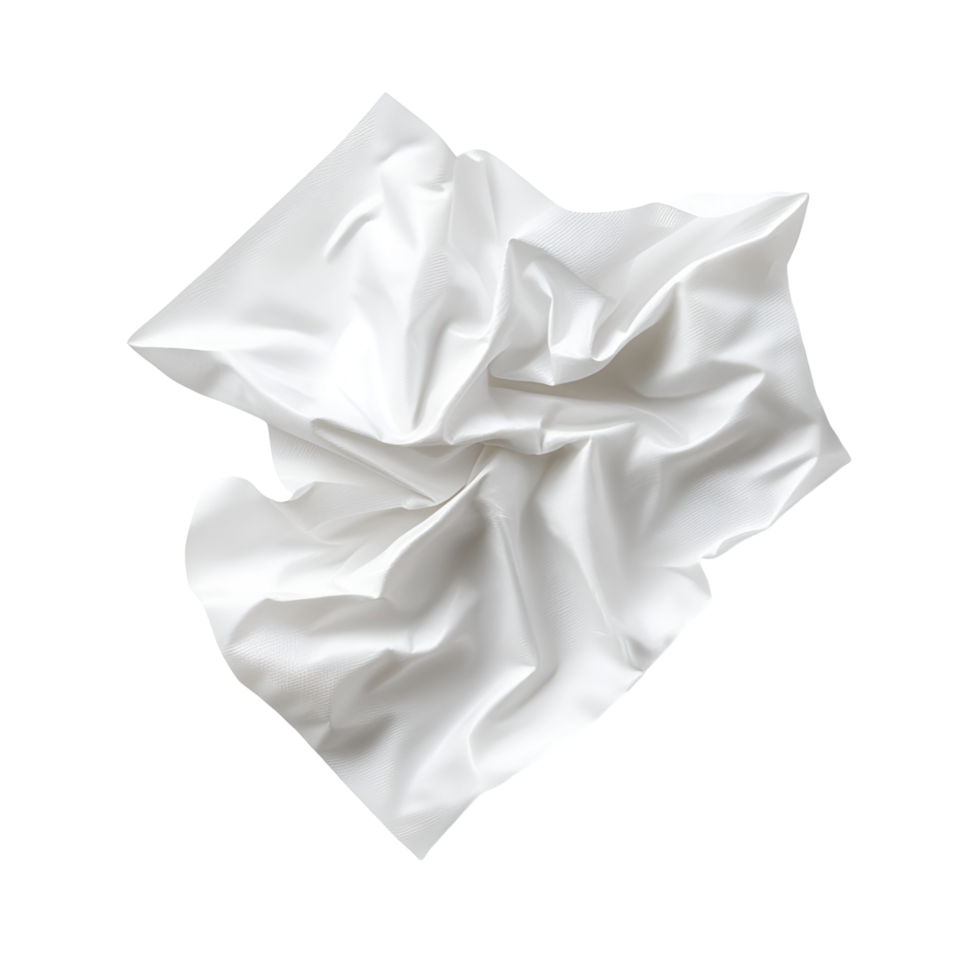 Soft Fabric White Napkin Transparent Background png